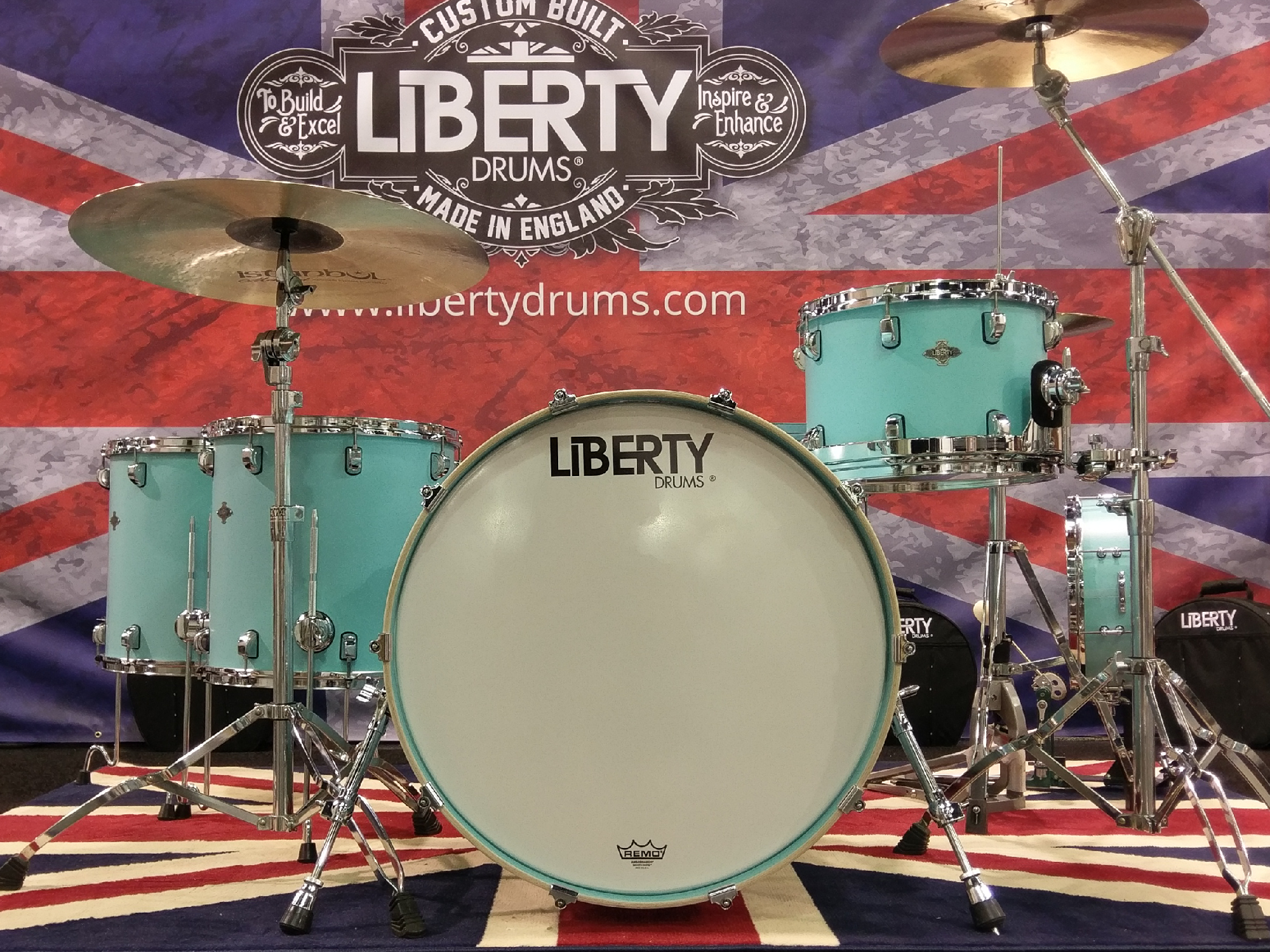 NEW LIBERTY DRUMS ROCK SERIES in Seafoam Green