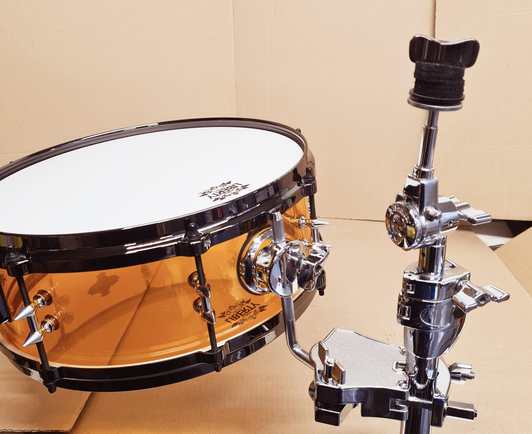 libertydrums rack stand snare drum
