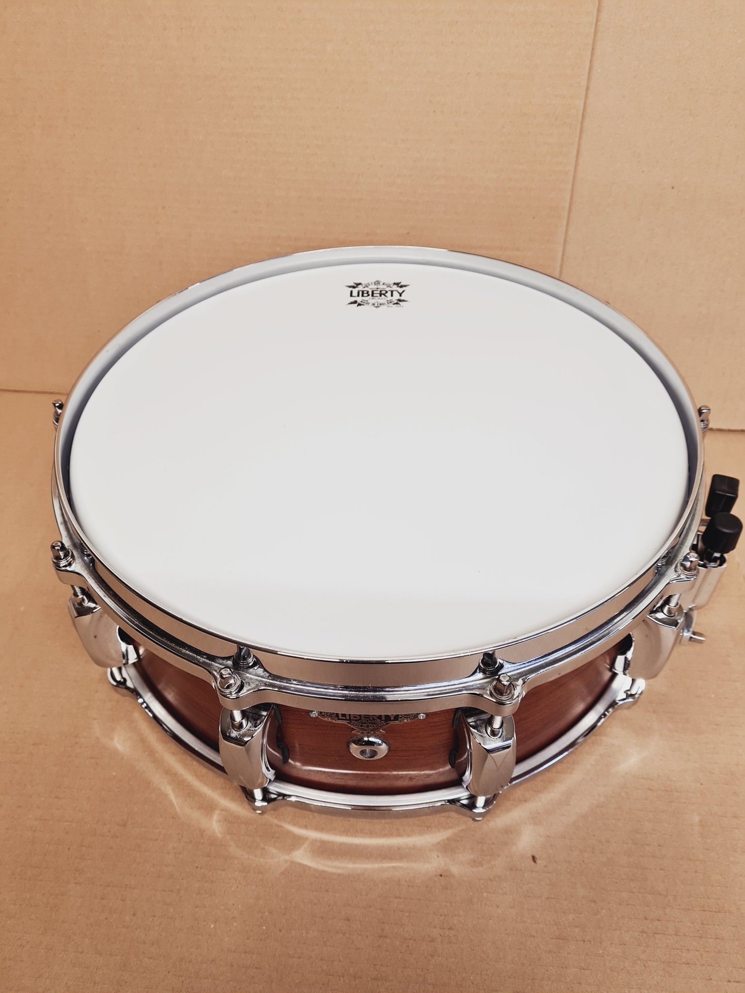 14x5" Liberty Drums Solid wood bubinga steam bent snare drum (made to order)