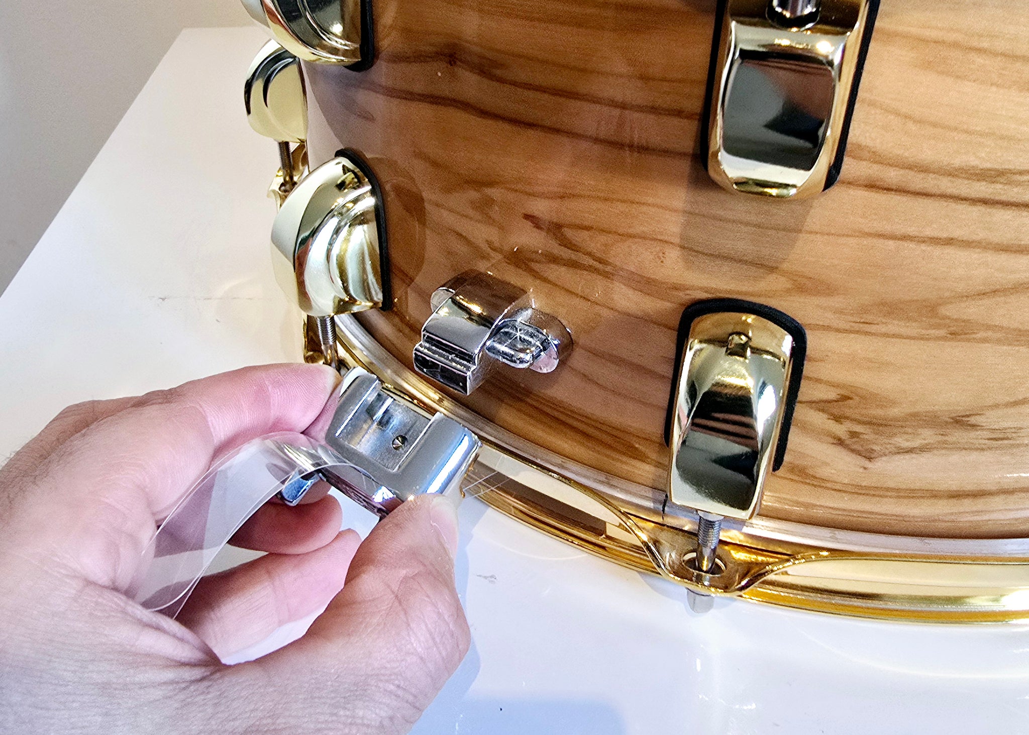 14x6 Olive wood snare drum by Liberty Drums