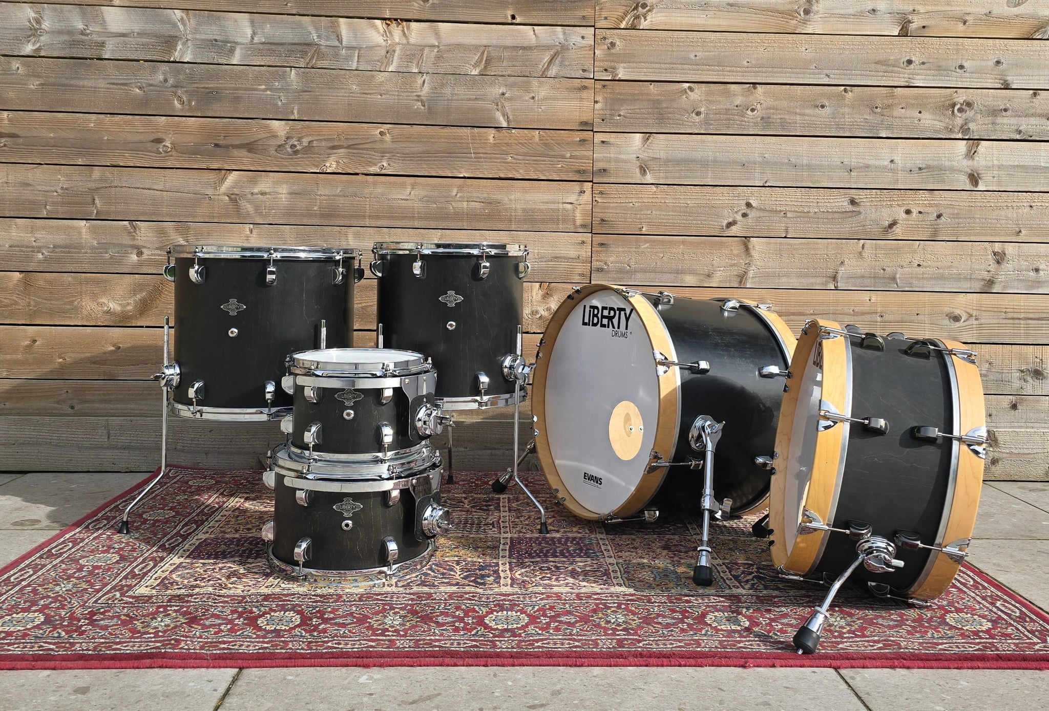 Reconditioned Liberty Drums 6-Piece Artist Birch Kit - Jacobean Oak Finish