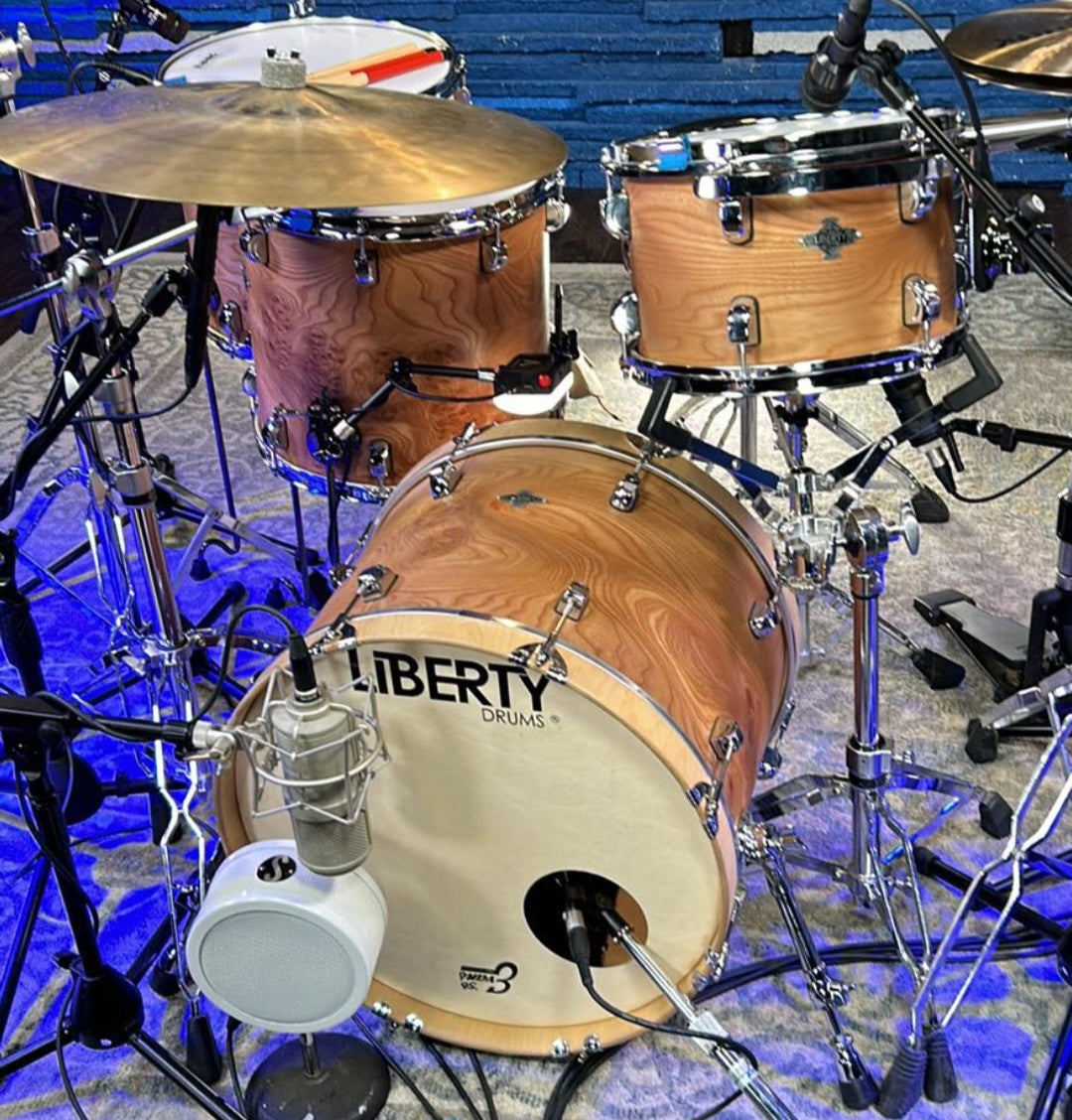 liberty drums elm burr drum kit