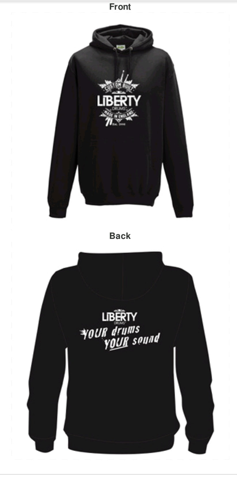 Liberty Drums Unisex Hoody