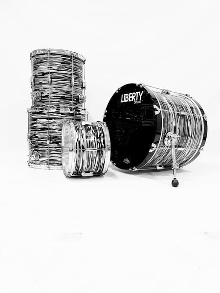 Liberty custom shell pack in 70's black oyster – Liberty Drums