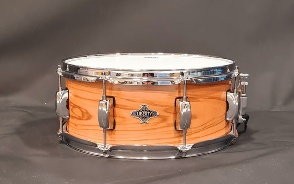 14x6 Olive wood snare drum by Liberty Drums - Made to order