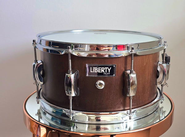 13x6" Liberty Drums snare drum - Jacobean Oak finish